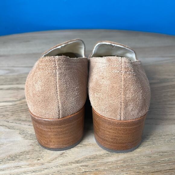 Soludos Sophia Suede Block Heel Loafers Tan Drivers Women’s Size 8 - Picture 3 of 9